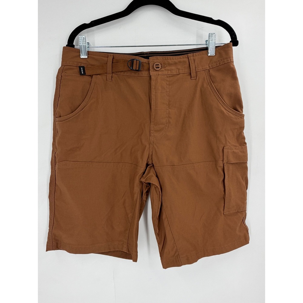 prAna Stretch Zion 10in Short Mens 31 Brown Cargo Hiking Gorpcore 10" inseam